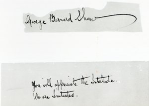Signature of George Bernard Shaw by Unbekannt Unbekannt